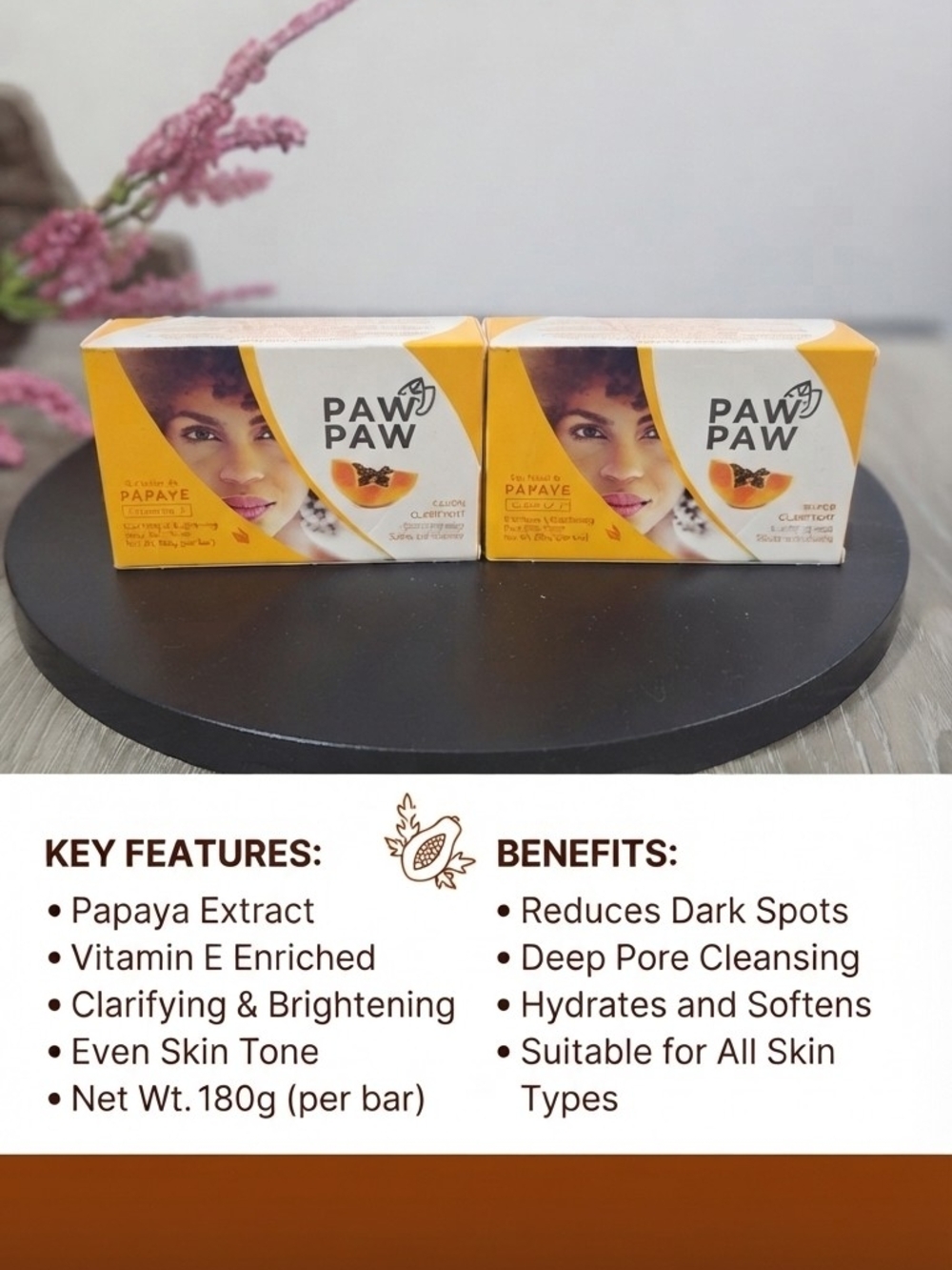 Paw Paw Papaya Extract Soap Bar Set